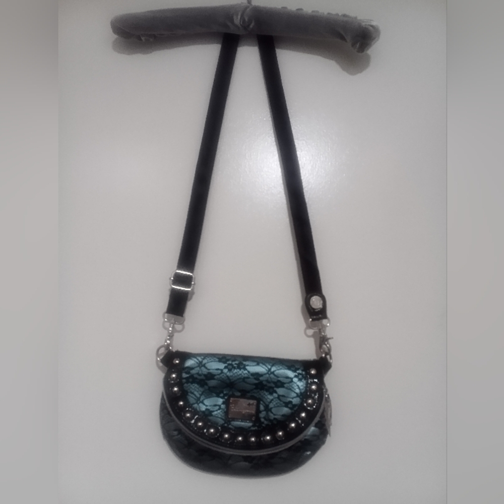 COPY - Pre-owned Vintage Y2K Betsey Johnson Blue  Lace Betseyville Crossbody Bag
